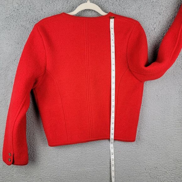 100% Wool Red Women's Blazer - Picture 9 of 16